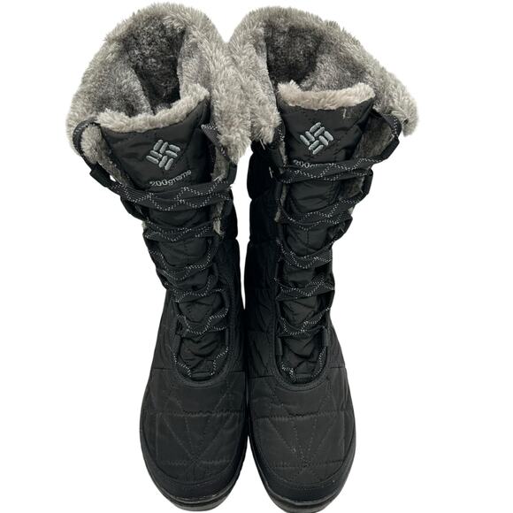 Columbia Women's Waterproof 200g Winter Snow Boots Black Quilted Size 10‎ - Picture 3 of 12